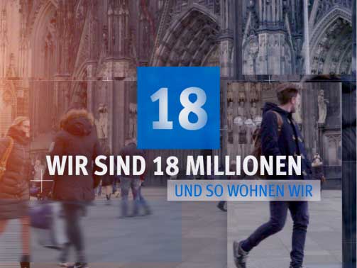 Sendungsdesign, Motion Design und Animation für die WDR Reportage Reihe - Wir sind 18 Millionen.